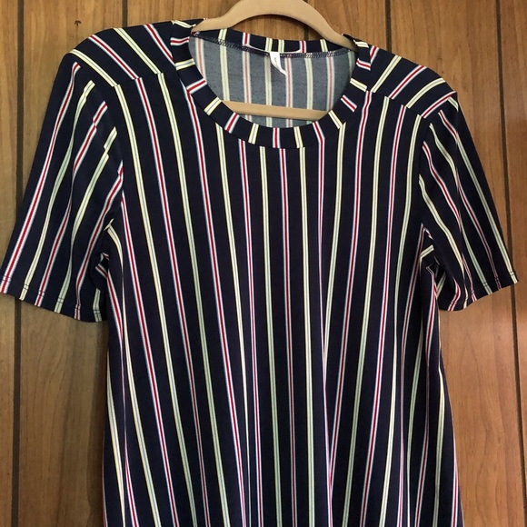 BCBG BCBGeneration Colorful Vertical Stripe Dress - Picture 2 of 6